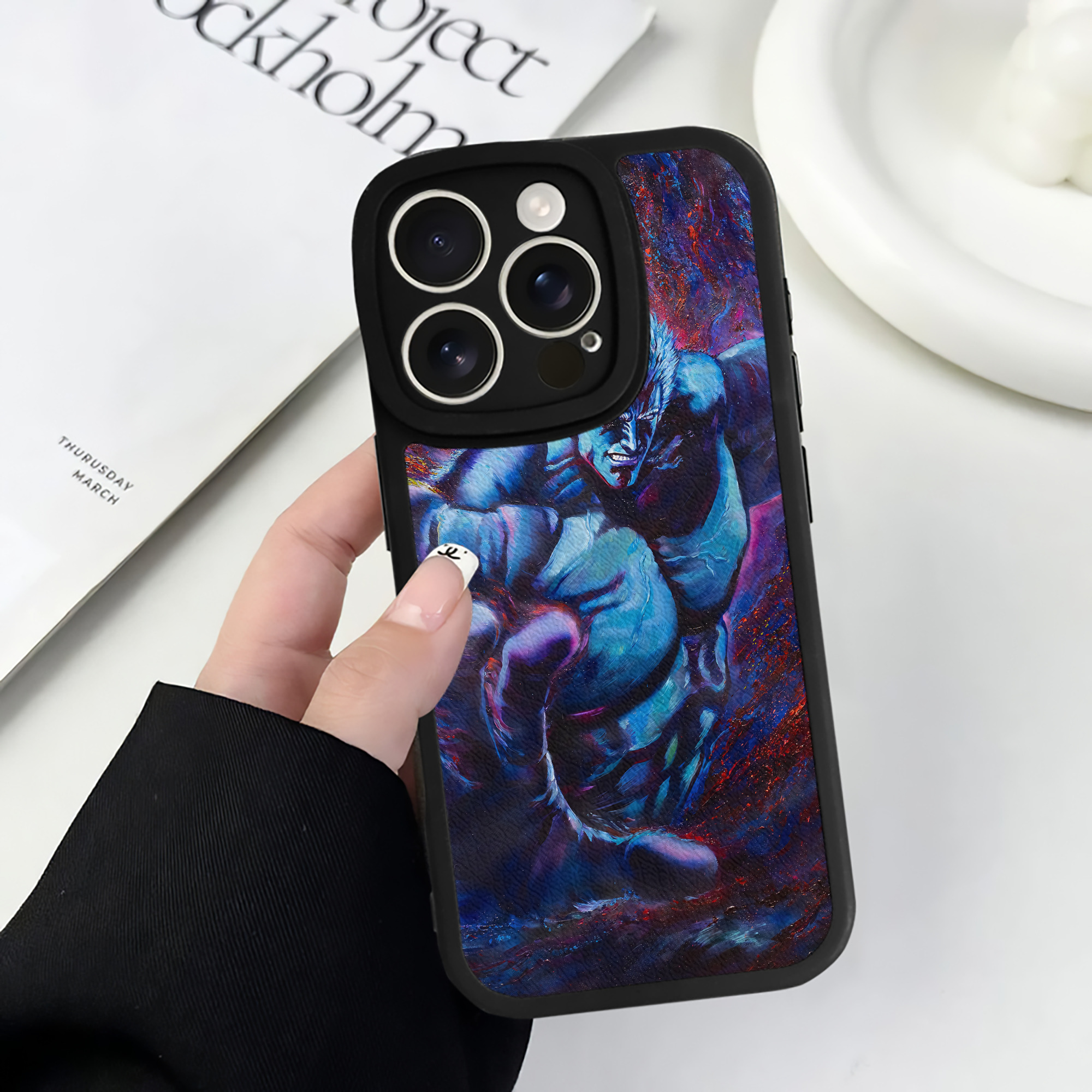 （画像用） 北斗の拳 Fist of the North Star 【iPhone 16シリーズ対応】シリコンスマホケース（レザー調） 材質：シリコン